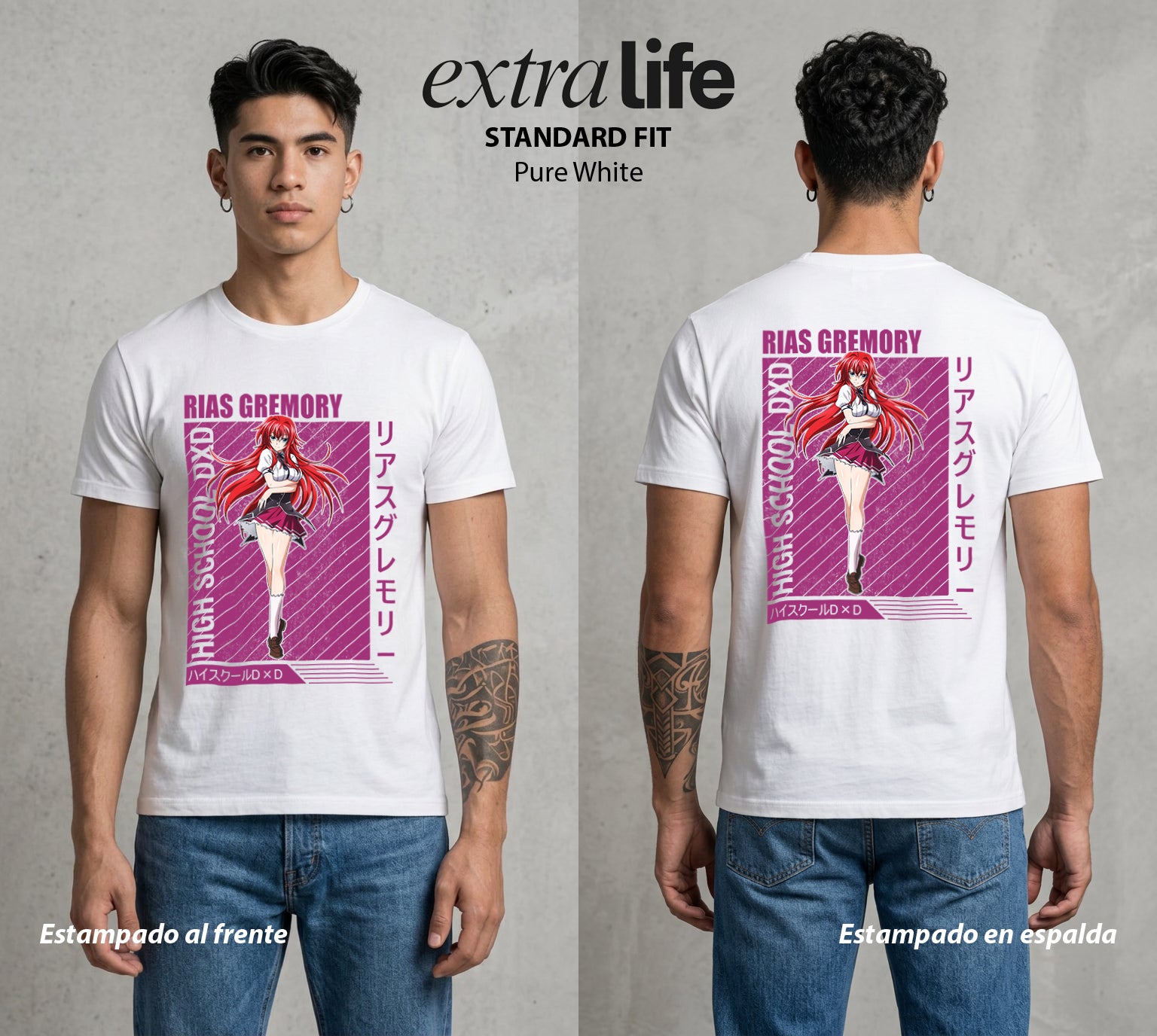 El Club del Diablo | La Noble del Bien #03673 - Playera Standard Fit | Pure White - Foto en modelo