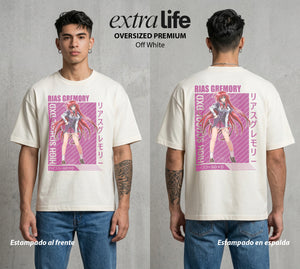 El Club del Diablo | La Señora del Gremio #03675 - Playera Oversized Premium | Off White - Foto en modelo