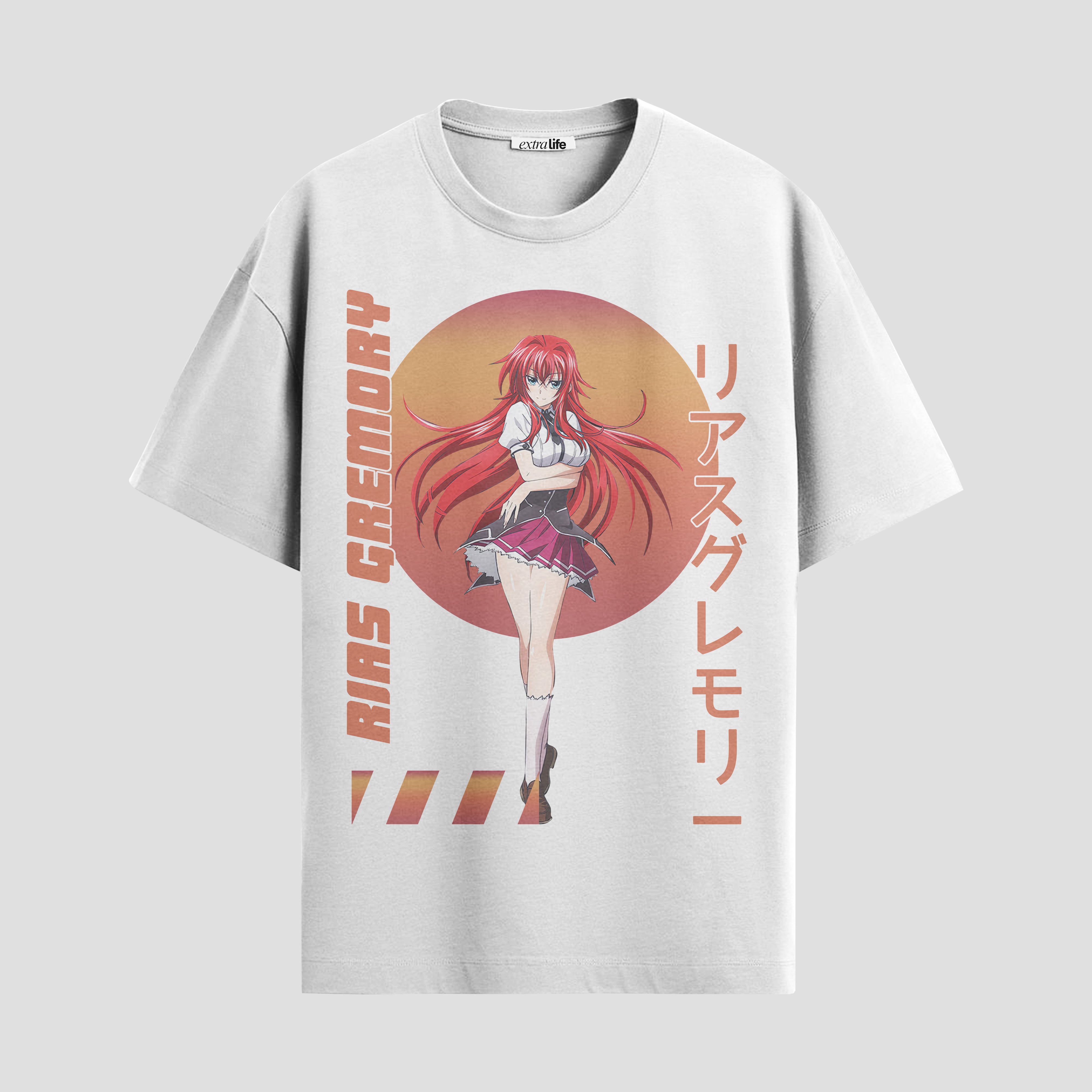 Playera urbana de anime y gaming ExtraLife MX, corte Standard Fit unisex ligero y transpirable en color Deep Black y Pure White, ropa de uso diario para gym y casual.