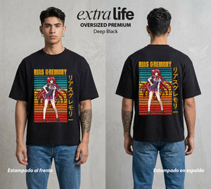 El Club del Diablo | La Noble del Bien #03684 - Playera Oversized Premium | Deep Black - Foto en modelo