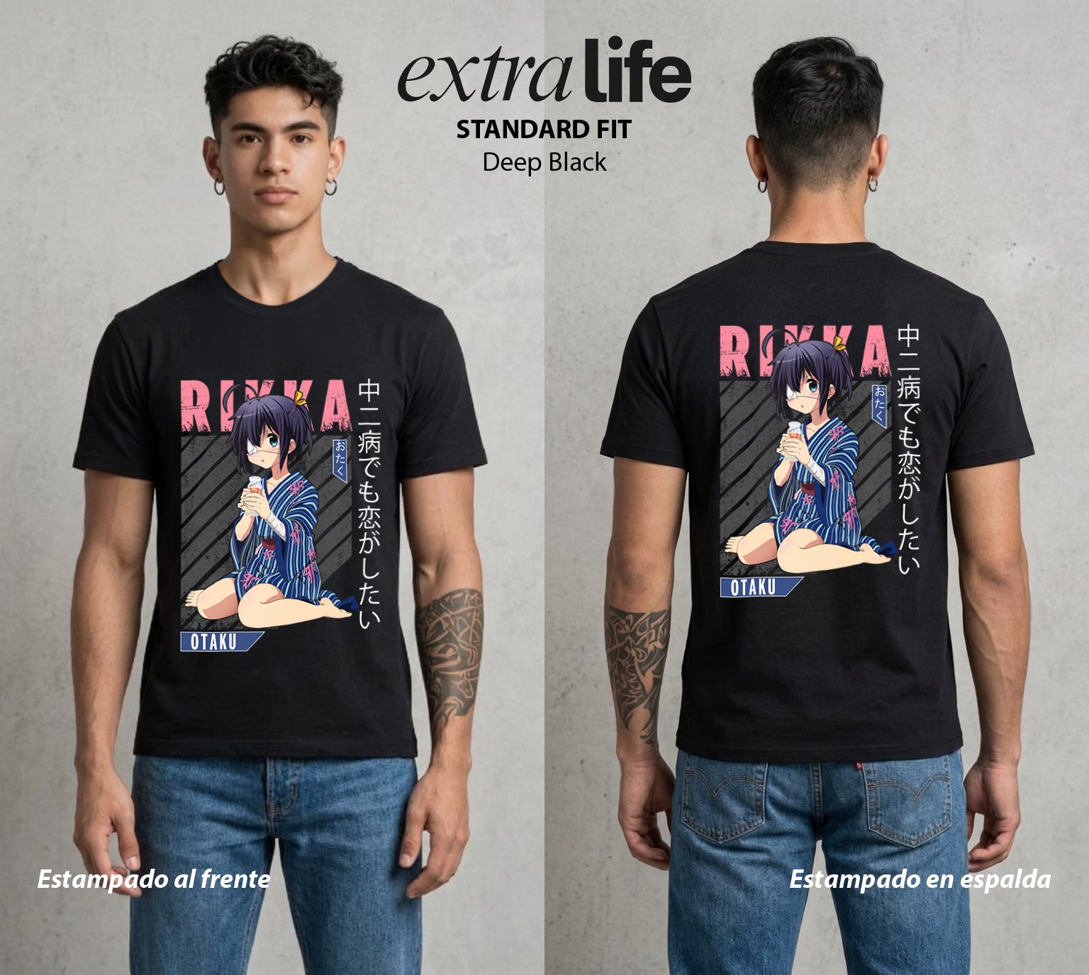 El Ojo del Mal | La Chica del Syndrome #03696 - Playera Standard Fit | Deep Black - Foto en modelo