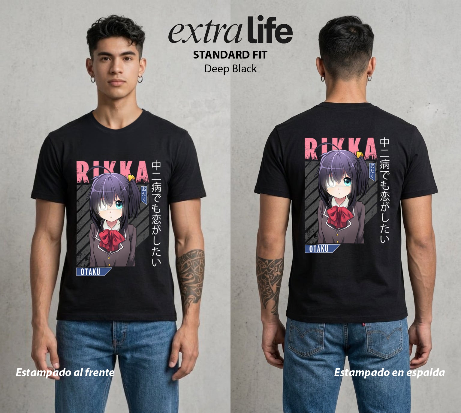 El Ojo del Mal | La Chica del Syndrome #03698 - Playera Standard Fit | Deep Black - Foto en modelo