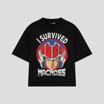 Playera streetwear premium de anime y gaming ExtraLife MX, corte oversized drop shoulder ligero y fresco en color Deep Black y Off-White, moda urbana mexicana de culto.