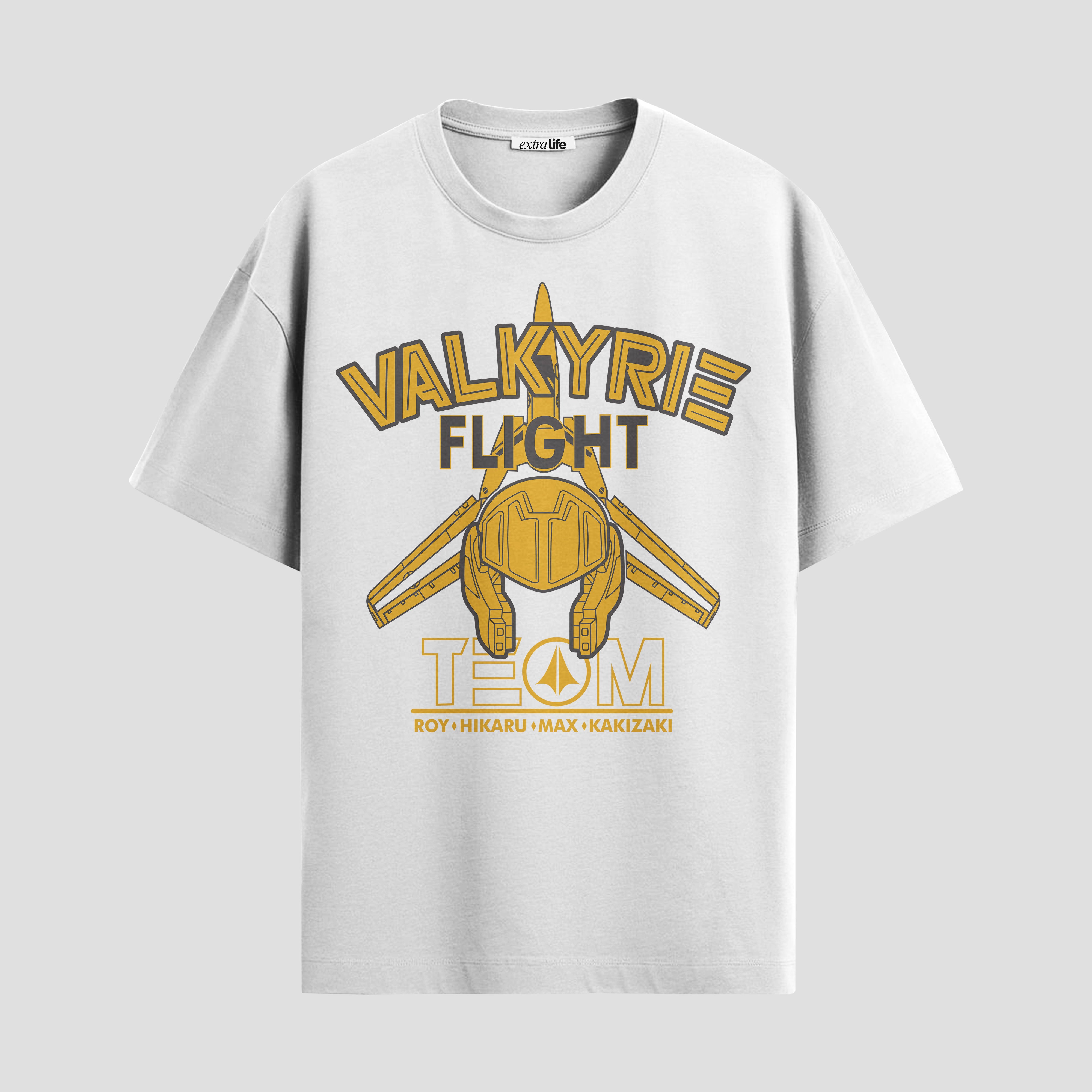 Playera urbana de anime y gaming ExtraLife MX, corte Standard Fit unisex ligero y transpirable en color Deep Black y Pure White, ropa de uso diario para gym y casual.