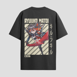 Playera urbana de anime y gaming ExtraLife MX, corte Standard Fit unisex ligero y transpirable en color Deep Black y Pure White, ropa de uso diario para gym y casual.