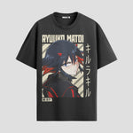 Playera urbana de anime y gaming ExtraLife MX, corte Standard Fit unisex ligero y transpirable en color Deep Black y Pure White, ropa de uso diario para gym y casual.