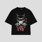 Playera streetwear premium de anime y gaming ExtraLife MX, corte oversized drop shoulder ligero y fresco en color Deep Black y Off-White, moda urbana mexicana de culto.