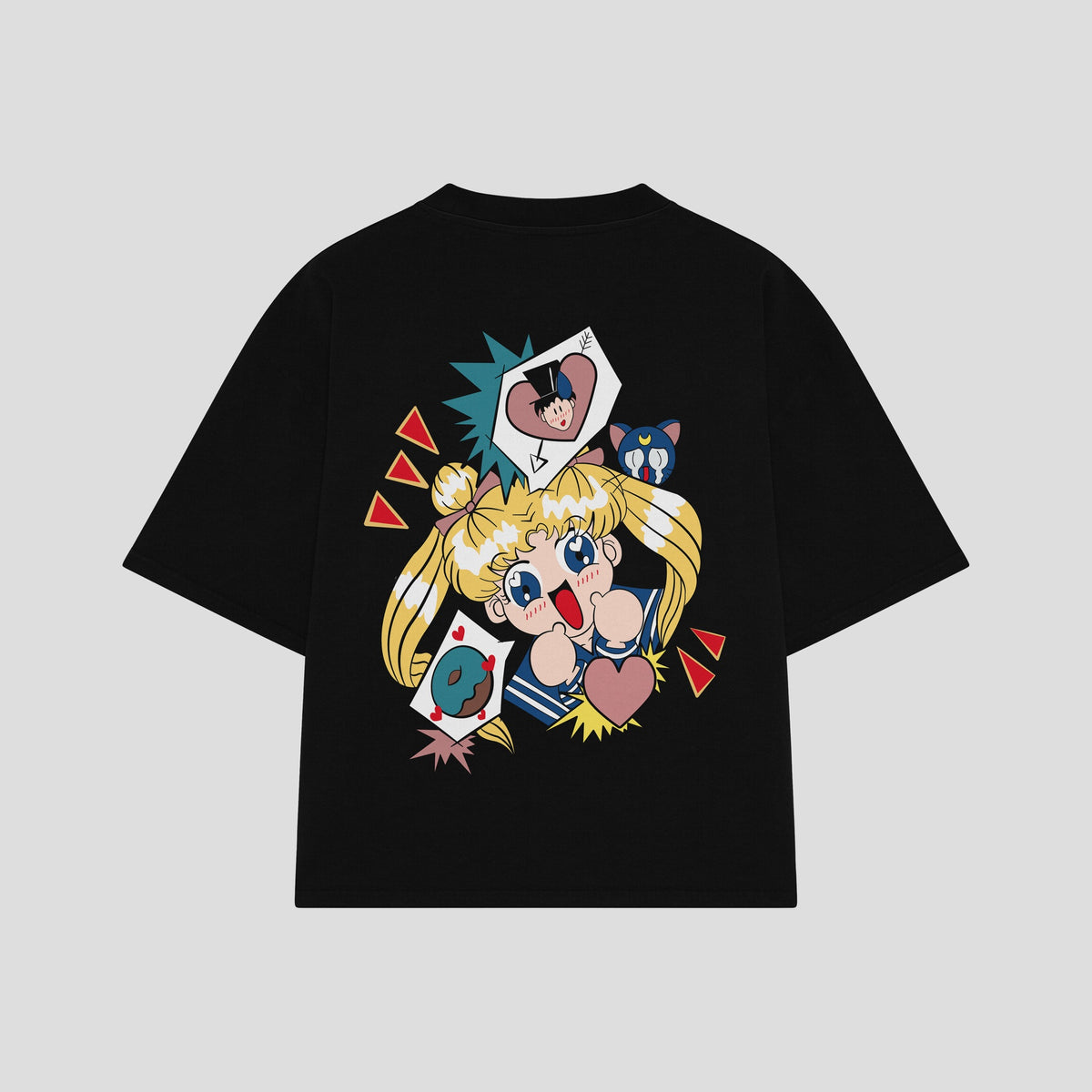 Playera streetwear premium de anime y gaming ExtraLife MX, corte oversized drop shoulder ligero y fresco en color Deep Black y Off-White, moda urbana mexicana de culto.
