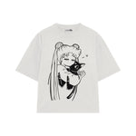Playera streetwear premium de anime y gaming ExtraLife MX, corte oversized drop shoulder ligero y fresco en color Deep Black y Off-White, moda urbana mexicana de culto.