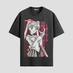 Playera urbana de anime y gaming ExtraLife MX, corte Standard Fit unisex ligero y transpirable en color Deep Black y Pure White, ropa de uso diario para gym y casual.