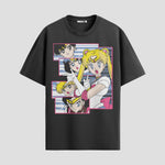 Playera urbana de anime y gaming ExtraLife MX, corte Standard Fit unisex ligero y transpirable en color Deep Black y Pure White, ropa de uso diario para gym y casual.