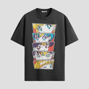 Playera urbana de anime y gaming ExtraLife MX, corte Standard Fit unisex ligero y transpirable en color Deep Black y Pure White, ropa de uso diario para gym y casual.