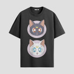 Playera urbana de anime y gaming ExtraLife MX, corte Standard Fit unisex ligero y transpirable en color Deep Black y Pure White, ropa de uso diario para gym y casual.