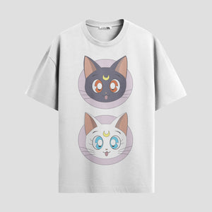 Playera urbana de anime y gaming ExtraLife MX, corte Standard Fit unisex ligero y transpirable en color Deep Black y Pure White, ropa de uso diario para gym y casual.