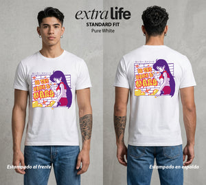 Las Guerreras del Cosmos | El Fuego del Bien #03768 - Playera Standard Fit | Pure White - Foto en modelo