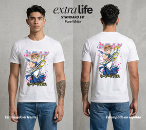 Las Guerreras del Cosmos | El Viento del Bien #03776 - Playera Classic Premium | Pure White - Foto en modelo