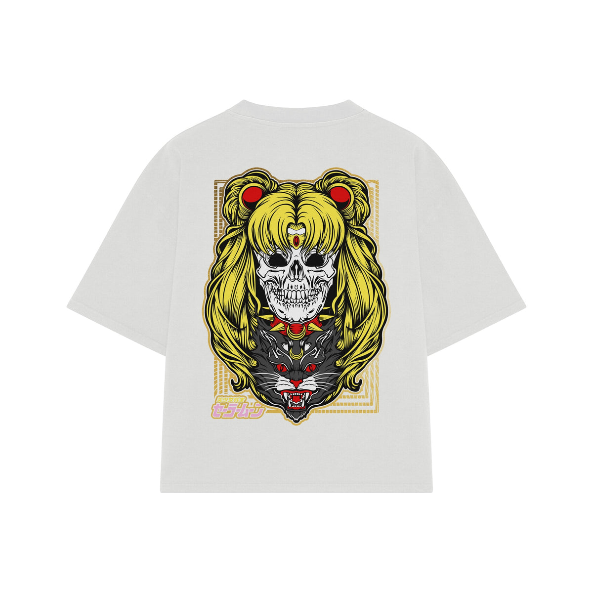 Playera streetwear premium de anime y gaming ExtraLife MX, corte oversized drop shoulder ligero y fresco en color Deep Black y Off-White, moda urbana mexicana de culto.