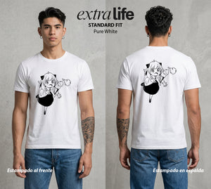 Los Caballeros del Cosmos | La Agente Telepática #03791 - Playera Standard Fit | Pure White - Foto en modelo