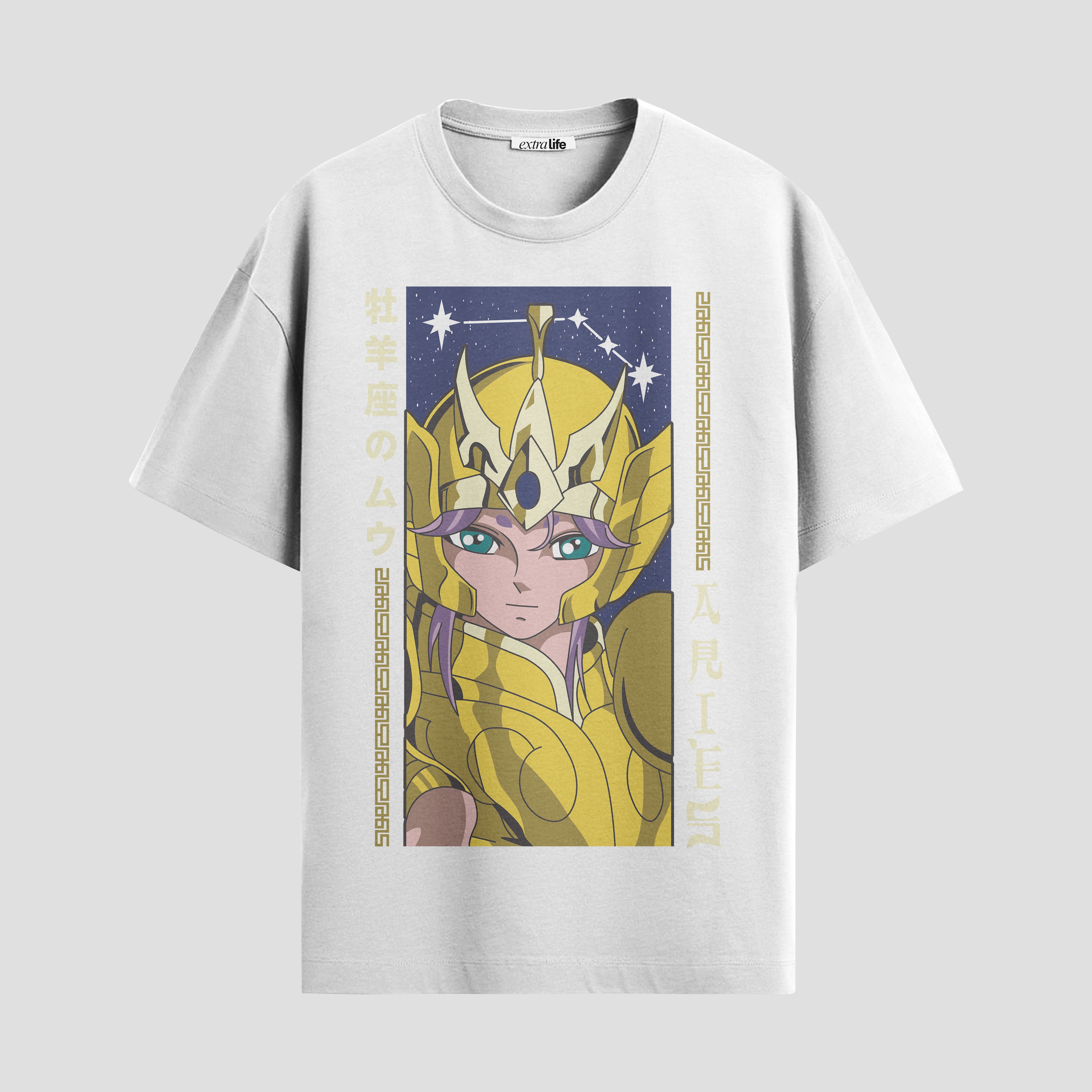 Playera urbana de anime y gaming ExtraLife MX, corte Standard Fit unisex ligero y transpirable en color Deep Black y Pure White, ropa de uso diario para gym y casual.