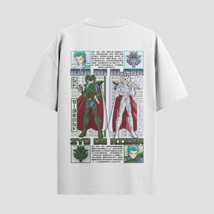 Playera urbana de anime y gaming ExtraLife MX, corte Standard Fit unisex ligero y transpirable en color Deep Black y Pure White, ropa de uso diario para gym y casual.