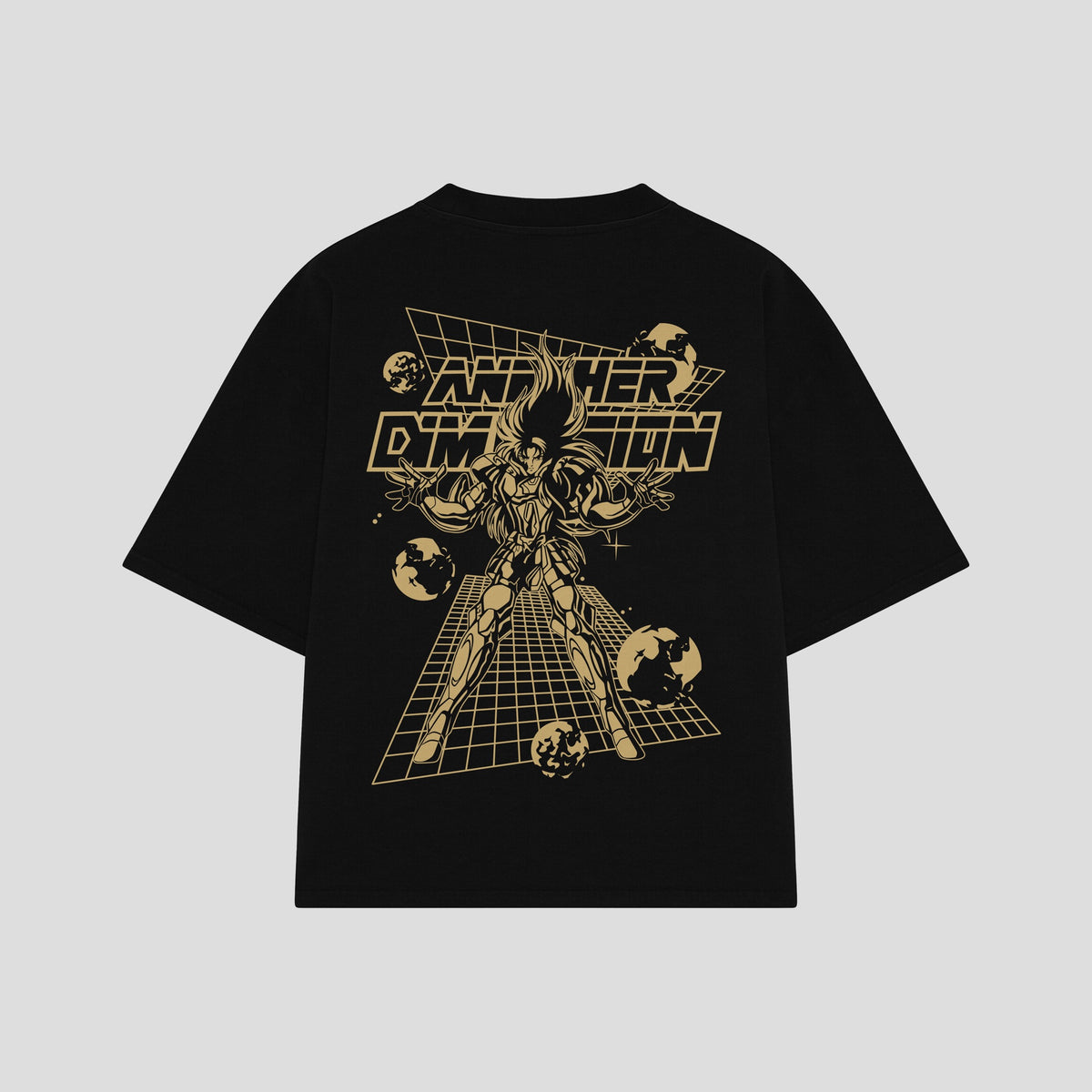 Playera streetwear premium de anime y gaming ExtraLife MX, corte oversized drop shoulder ligero y fresco en color Deep Black y Off-White, moda urbana mexicana de culto.