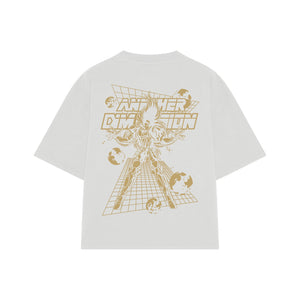 Playera streetwear premium de anime y gaming ExtraLife MX, corte oversized drop shoulder ligero y fresco en color Deep Black y Off-White, moda urbana mexicana de culto.