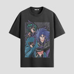 Playera urbana de anime y gaming ExtraLife MX, corte Standard Fit unisex ligero y transpirable en color Deep Black y Pure White, ropa de uso diario para gym y casual.