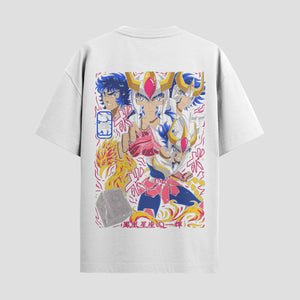 Playera urbana de anime y gaming ExtraLife MX, corte Standard Fit unisex ligero y transpirable en color Deep Black y Pure White, ropa de uso diario para gym y casual.