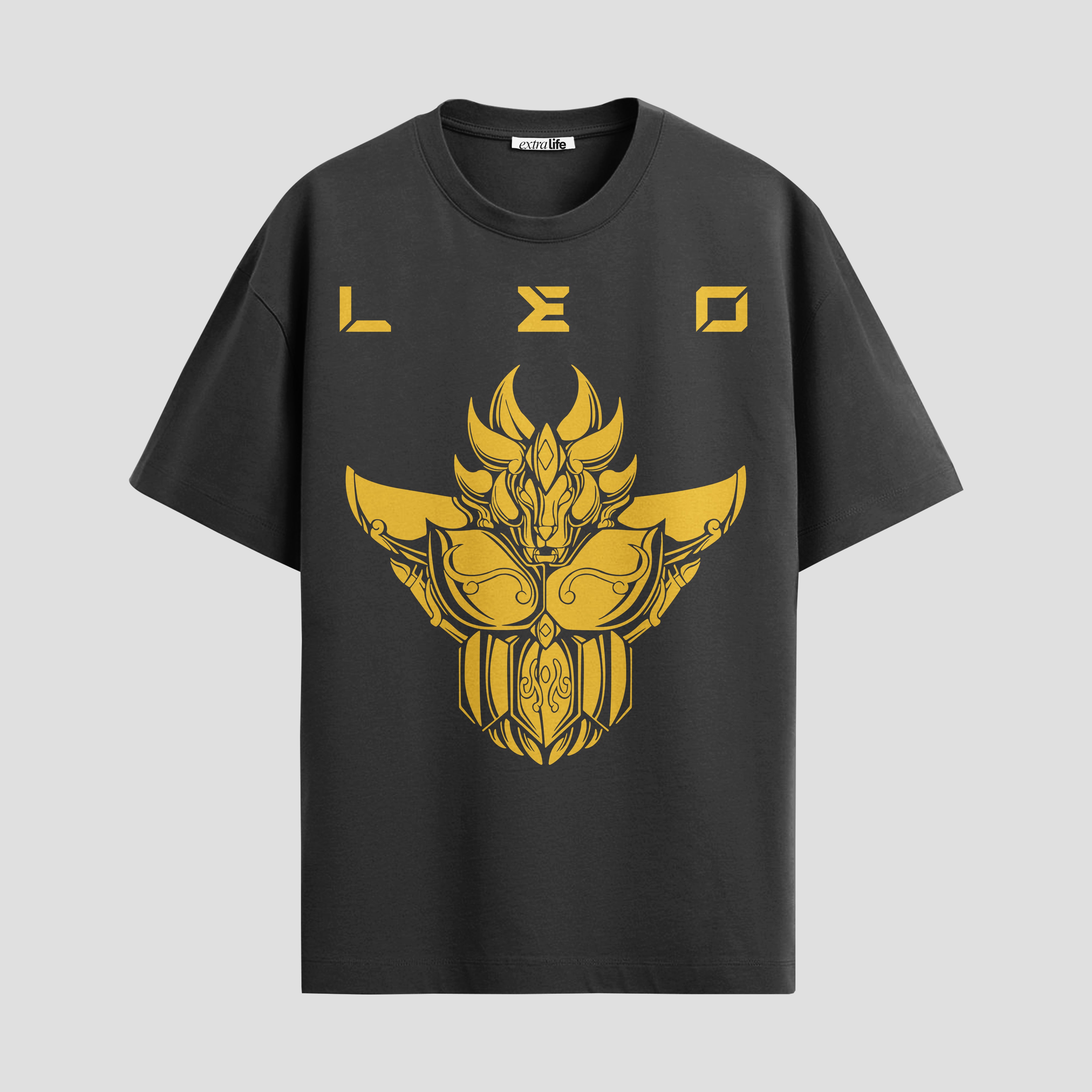 Playera urbana de anime y gaming ExtraLife MX, corte Standard Fit unisex ligero y transpirable en color Deep Black y Pure White, ropa de uso diario para gym y casual.