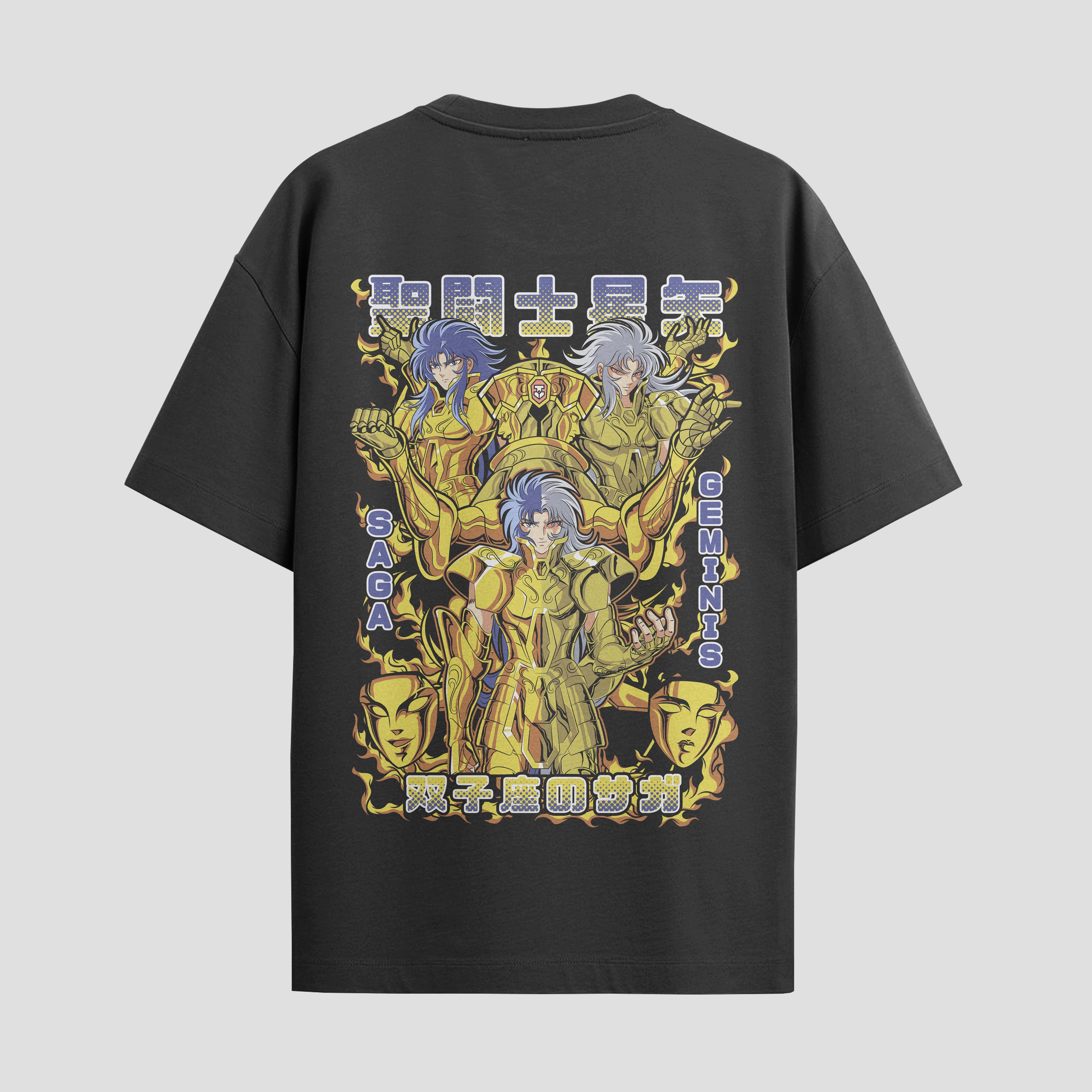 Playera urbana de anime y gaming ExtraLife MX, corte Standard Fit unisex ligero y transpirable en color Deep Black y Pure White, ropa de uso diario para gym y casual.
