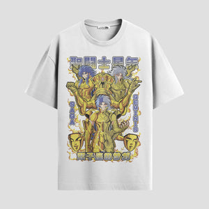 Playera urbana de anime y gaming ExtraLife MX, corte Standard Fit unisex ligero y transpirable en color Deep Black y Pure White, ropa de uso diario para gym y casual.