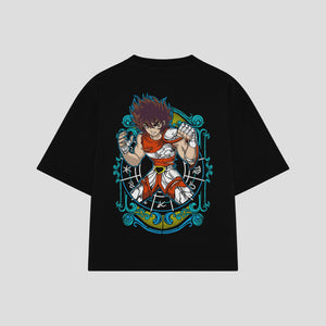 Playera streetwear premium de anime y gaming ExtraLife MX, corte oversized drop shoulder ligero y fresco en color Deep Black y Off-White, moda urbana mexicana de culto.