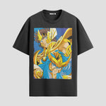 Playera urbana de anime y gaming ExtraLife MX, corte Standard Fit unisex ligero y transpirable en color Deep Black y Pure White, ropa de uso diario para gym y casual.