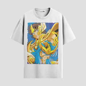 Playera urbana de anime y gaming ExtraLife MX, corte Standard Fit unisex ligero y transpirable en color Deep Black y Pure White, ropa de uso diario para gym y casual.