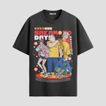 Playera urbana de anime y gaming ExtraLife MX, corte Standard Fit unisex ligero y transpirable en color Deep Black y Pure White, ropa de uso diario para gym y casual.