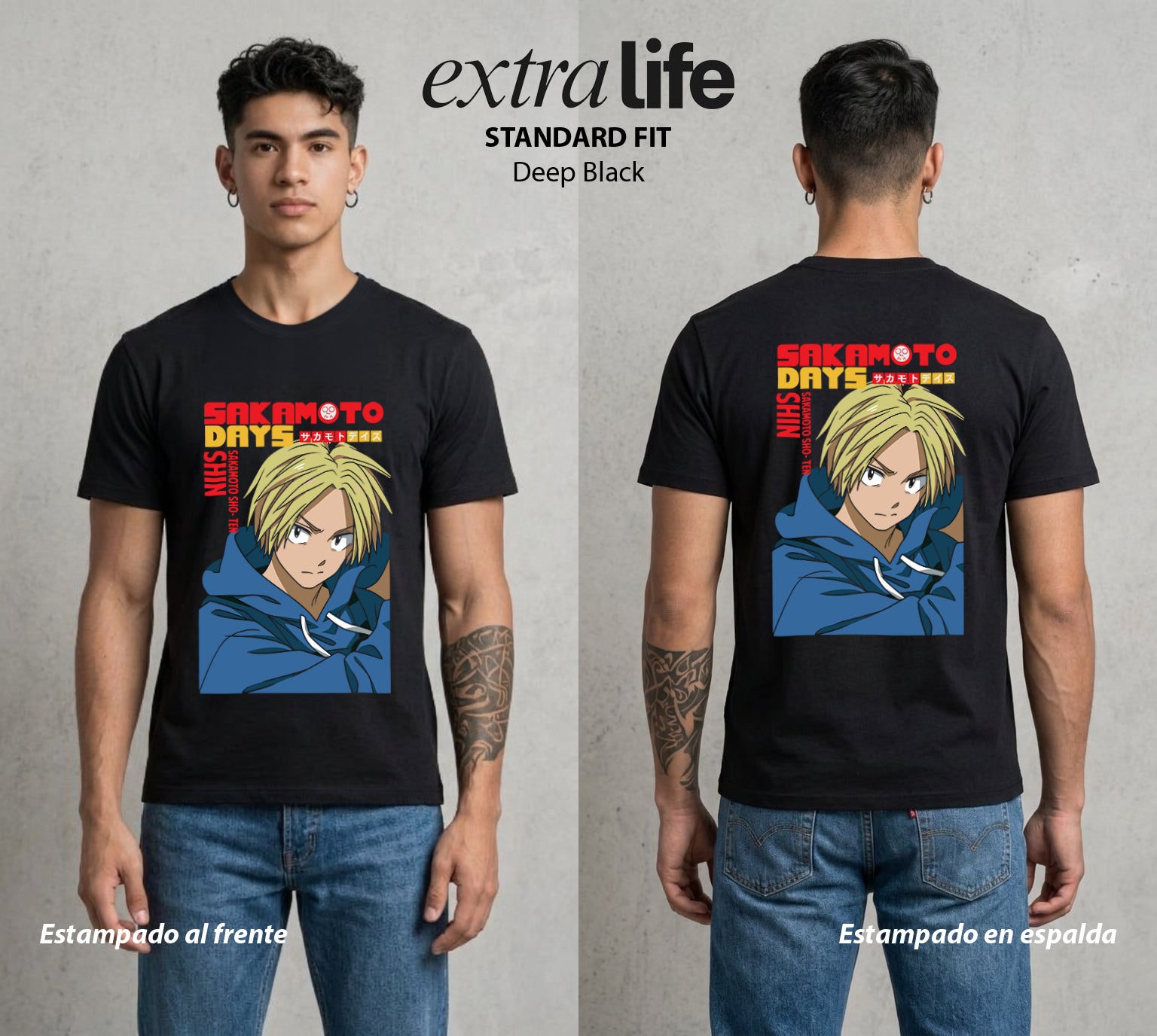 El Retirado Letal | El Lector de Mentes #03874 - Playera Standard Fit | Deep Black - Foto en modelo