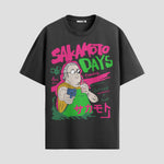 Playera urbana de anime y gaming ExtraLife MX, corte Standard Fit unisex ligero y transpirable en color Deep Black y Pure White, ropa de uso diario para gym y casual.