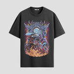 Playera urbana de anime y gaming ExtraLife MX, corte Standard Fit unisex ligero y transpirable en color Deep Black y Pure White, ropa de uso diario para gym y casual.