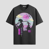 Playera urbana de anime y gaming ExtraLife MX, corte Standard Fit unisex ligero y transpirable en color Deep Black y Pure White, ropa de uso diario para gym y casual.