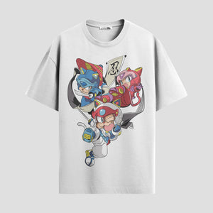 Playera urbana de anime y gaming ExtraLife MX, corte Classic Premium unisex ligero y transpirable en color Deep Black y Pure White, ropa de uso diario para gym y casual.
