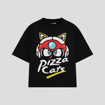 Playera streetwear premium de anime y gaming ExtraLife MX, corte oversized drop shoulder ligero y fresco en color Deep Black y Off-White, moda urbana mexicana de culto.