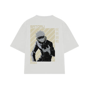 Playera streetwear premium de anime y gaming ExtraLife MX, corte oversized drop shoulder ligero y fresco en color Deep Black y Off-White, moda urbana mexicana de culto.