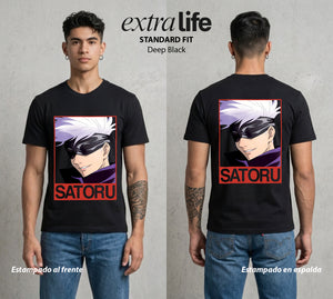 El Arte de las Maldiciones | El Infinito del Bien #03897 - Playera Standard Fit | Deep Black - Foto en modelo