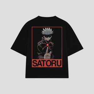 Playera streetwear premium de anime y gaming ExtraLife MX, corte oversized drop shoulder ligero y fresco en color Deep Black y Off-White, moda urbana mexicana de culto.