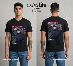 El Arte de las Maldiciones | El Infinito del Bien #03909 - Playera Standard Fit | Deep Black - Foto en modelo