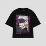 Playera streetwear premium de anime y gaming ExtraLife MX, corte oversized drop shoulder ligero y fresco en color Deep Black y Off-White, moda urbana mexicana de culto.