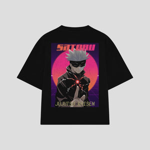 Playera streetwear premium de anime y gaming ExtraLife MX, corte oversized drop shoulder ligero y fresco en color Deep Black y Off-White, moda urbana mexicana de culto.