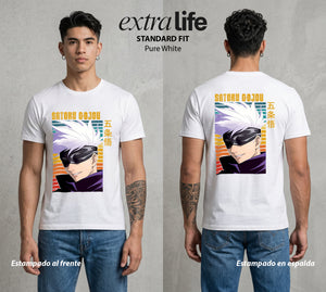 El Arte de las Maldiciones | El Infinito del Bien #03921 - Playera Standard Fit | Pure White - Foto en modelo