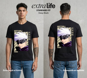 El Arte de las Maldiciones | El Infinito del Bien #03923 - Playera Standard Fit | Deep Black - Foto en modelo