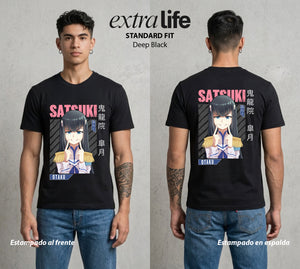 Las Agujas del Destino | El Ojo del Destino #03943 - Playera Standard Fit | Deep Black - Foto en modelo